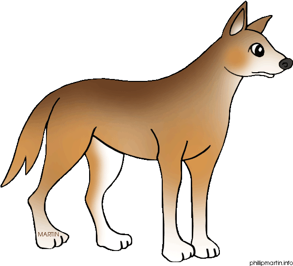 Animals Clip Art By Phillip Martin Dingo Rh Animals - Australian Animals Clipart (648x583)