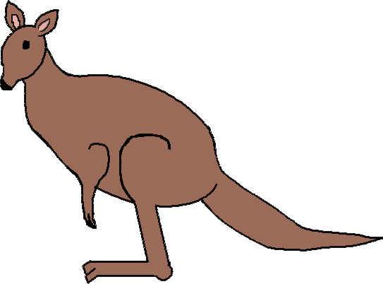 Australian Clipart Kangaroo Clipart - Animated Kangro Clipart Gif (543x402)