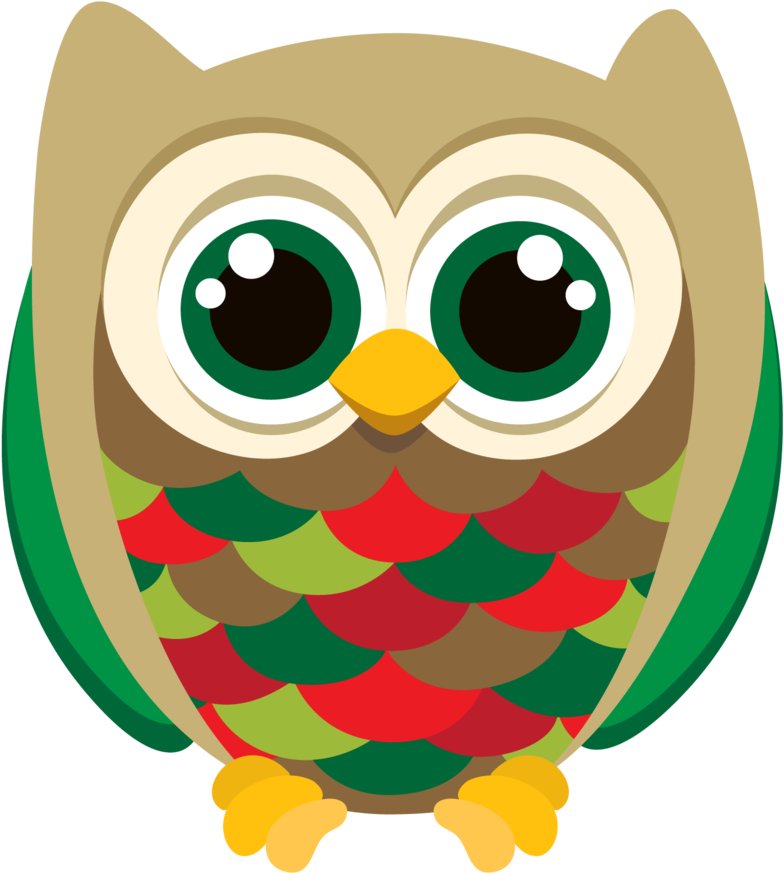Christmas Owls - Minus - Clip Art (806x900)