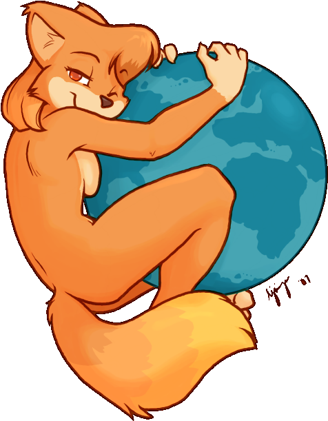 Furry Clipart Furry Dog - Firefox Logo Furry (611x611)