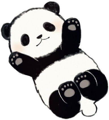 Panda Kawaii Animalcute Furry Aww Wavefreetoedit - Dibujos Panda Kawaii (384x423)