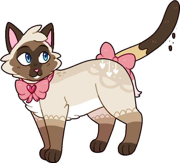 Chocolate Pocky Siamese Auction // Closed By Catpaths - Cartoon (886x720)