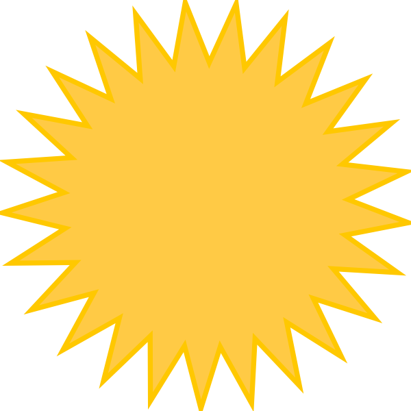 Golden Sun Yellow Clip Art At Clkercom Vector Online - Clip Art Star Banner (600x600)