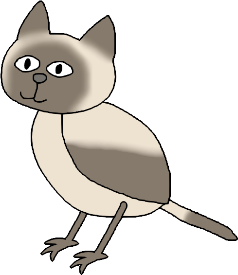 Siamese Cat Bird / - Siamese Cat (518x591)