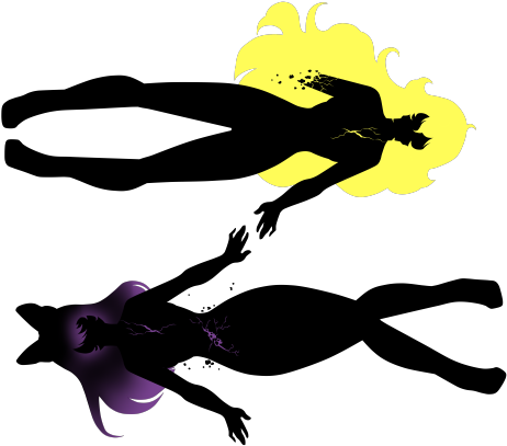 Blake Belladonna Yang Xiao Long Yellow Silhouette Clip - Illustration (500x455)