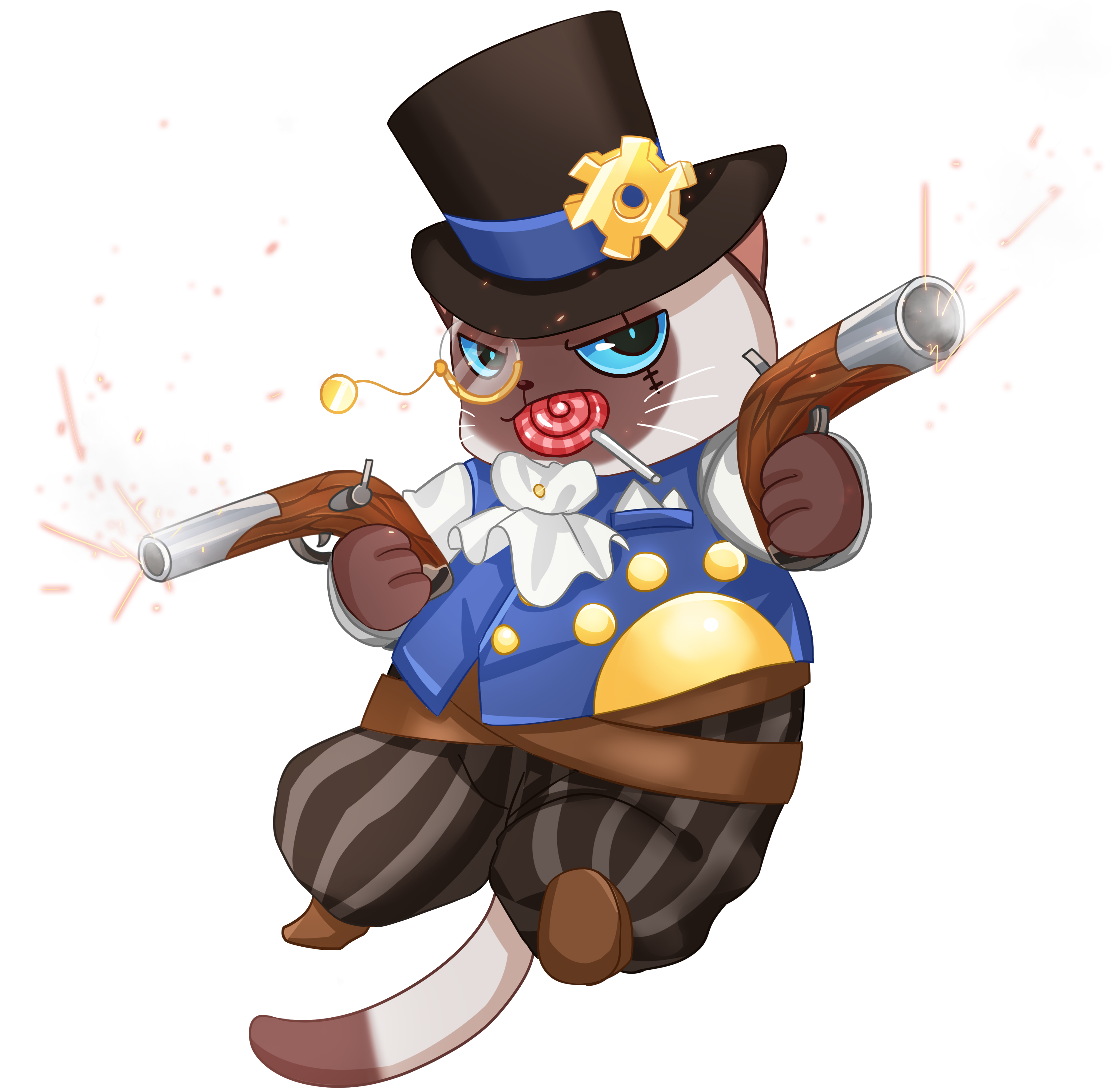 Is A Grumpy And Plump Siamese Cat With Blue Eyes - Cartoon (3644x3541)