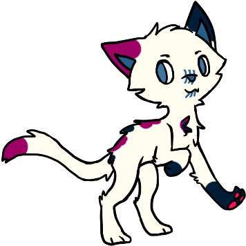 [mystery Tail] Little Scars [maxiumadoptables] By Feralx1 - Domestic Short-haired Cat (406x398)