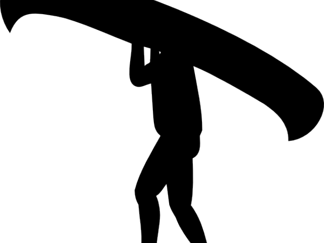 Canoe Clipart Portage - Portage Sign Silhouette (640x480)
