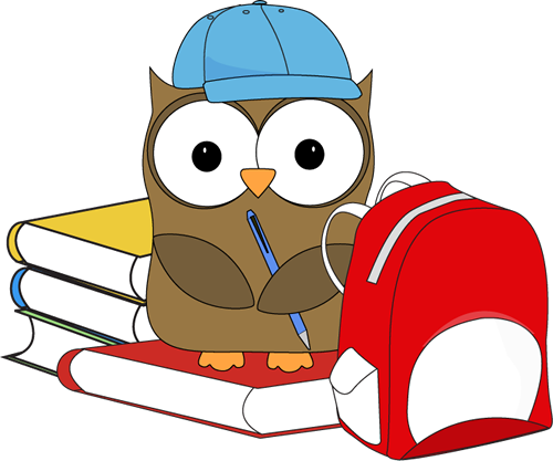 School - School Owl Clip Art (500x417)
