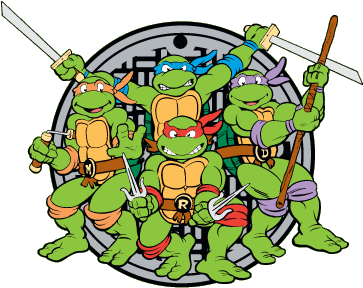 Teenage Mutant Ninja Turtles 80s Png (363x337)