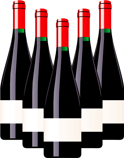 Bottle Clip Art Free Vector In Open Office Drawing - Wine Bottle Clipart Transparent (610x835)