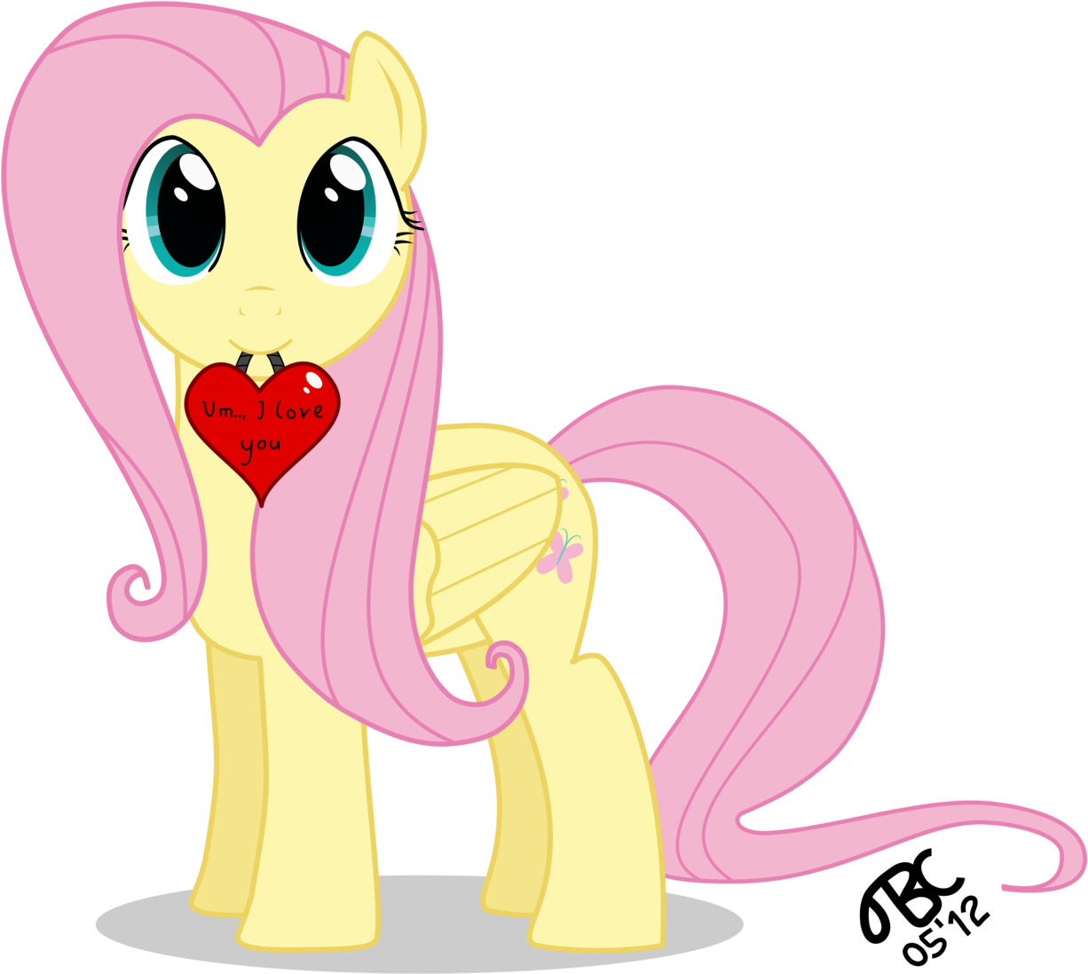 Fluttershy - Um - - , I Love You By Tbcroco - My Little Pony Fluttershy Love (1280x1120)