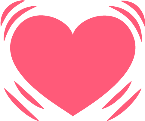 Beating Heart Emoji Icon Vector Symbol Free Download - Pulsing Heart Emoji (512x512)