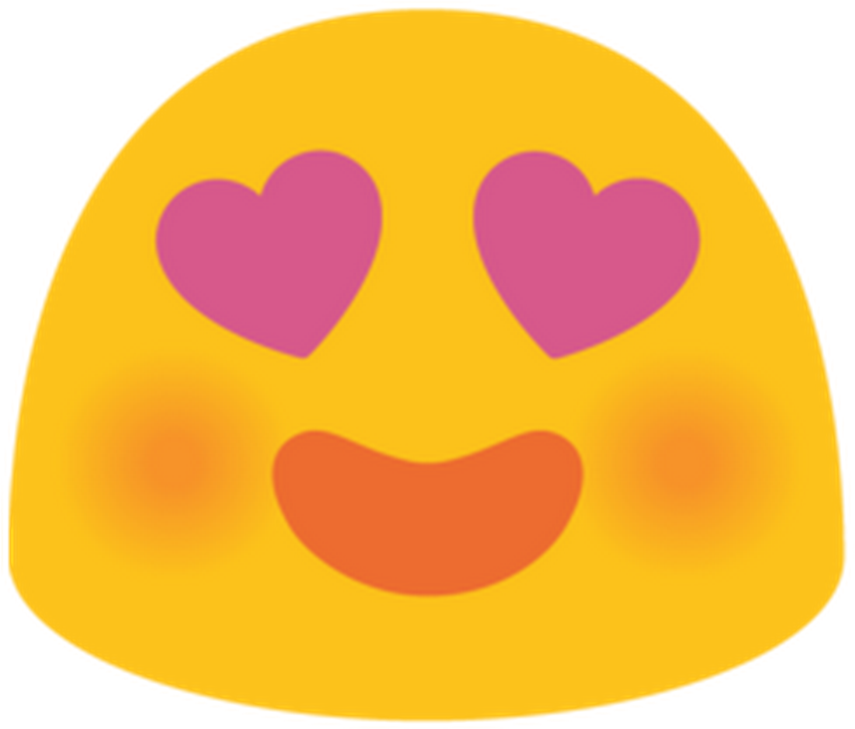 File - Emoji U1f60d - Svg - Heart Eyes Blob Emoji (2000x2000)