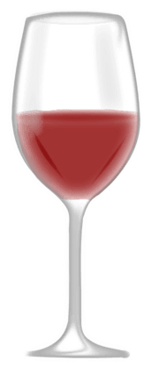 Clip Art Wine Glass - Custom Glass Of Red Wine Sticker (256x688)