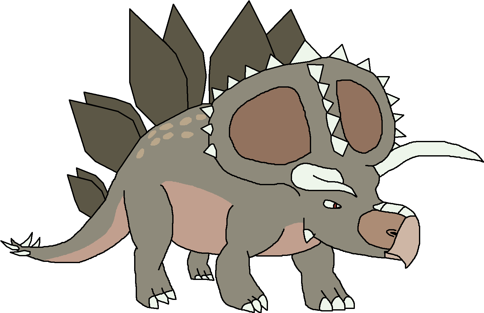 Triceratops Clipart Transparent - Cartoon (1557x1026)