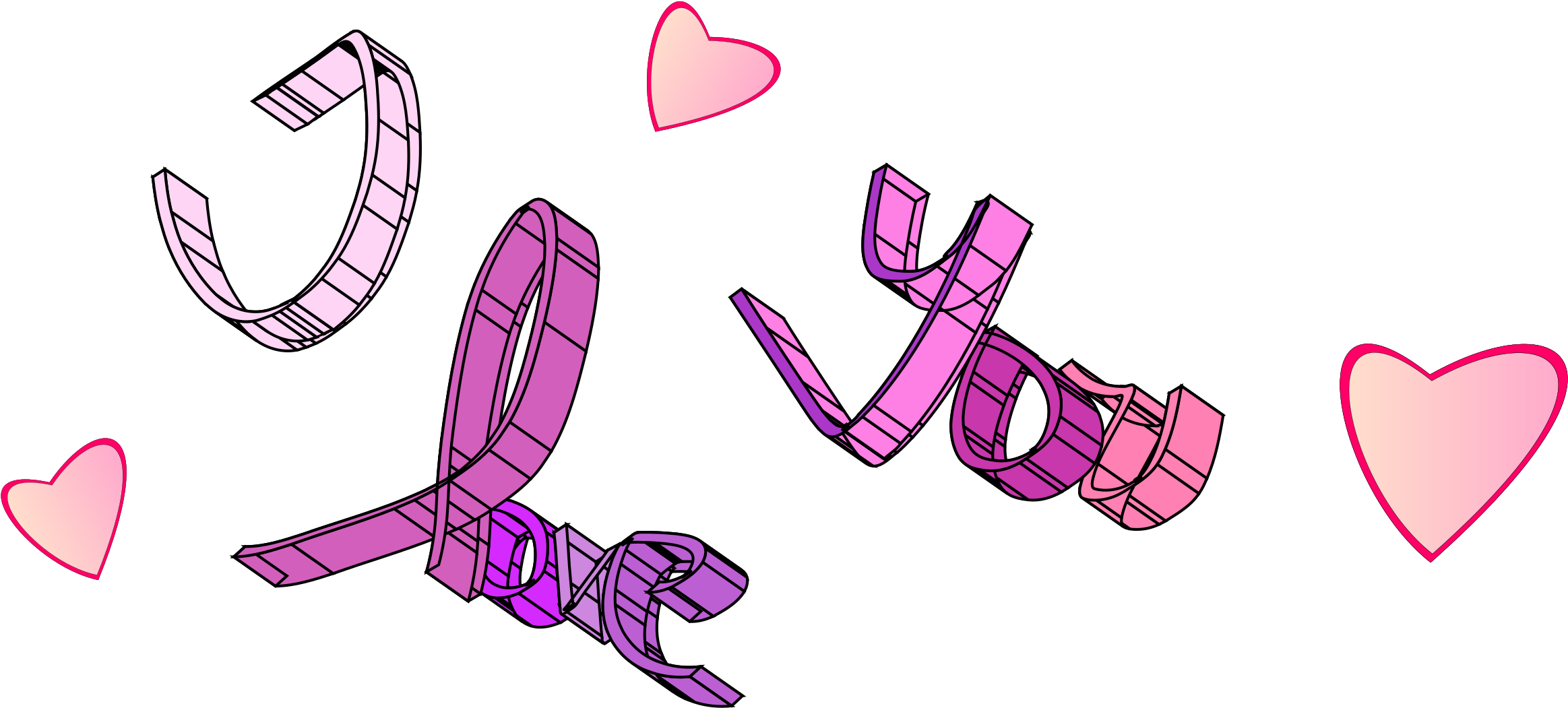 I Love You Purple Love You Clipart Cliparts And Others - Clip Art (2400x1697)