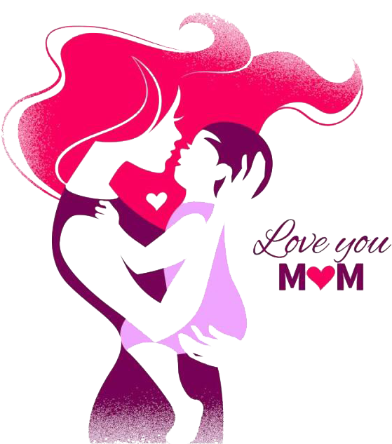 Mother's Day Silhouette Clip Art - Happy Mothers Day Vector (640x710)