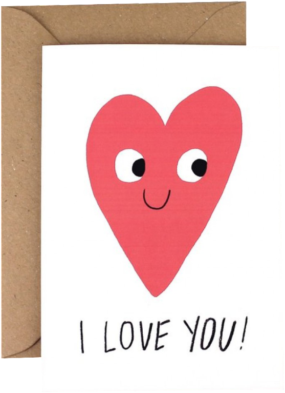 'i Love You' Greetings Card - Greeting Card (1024x1024)