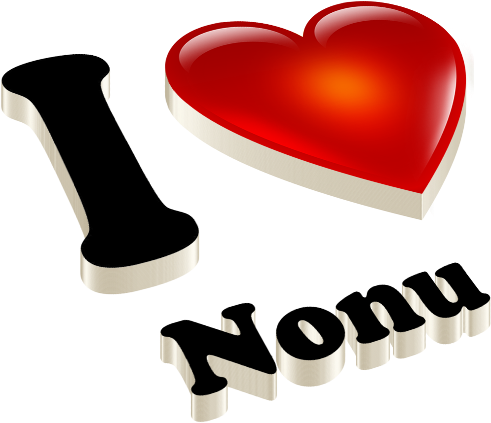 I Love You Nonu Heart Name Transparent Png - Transparency (1920x1200)