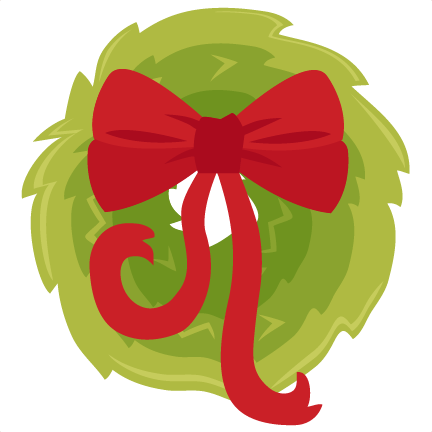 Digital Clipart Christmas Wreath - Frohe Weihnacht-bogen-kranz Notizblock (432x432)