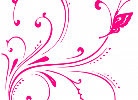 Pics Of A Butterfly - Pink Butterfly Vector Png (440x320)