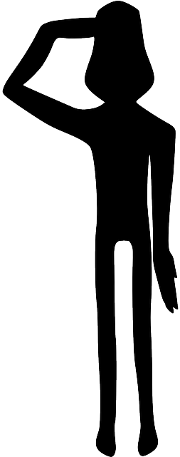 Man, Salute, Saluting, Silhouette, Soldier - Clipart Salute Png (320x640)