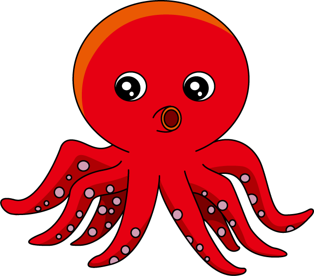 Dranton 82 2018 02 05 - Red Octopus Clipart (633x557)