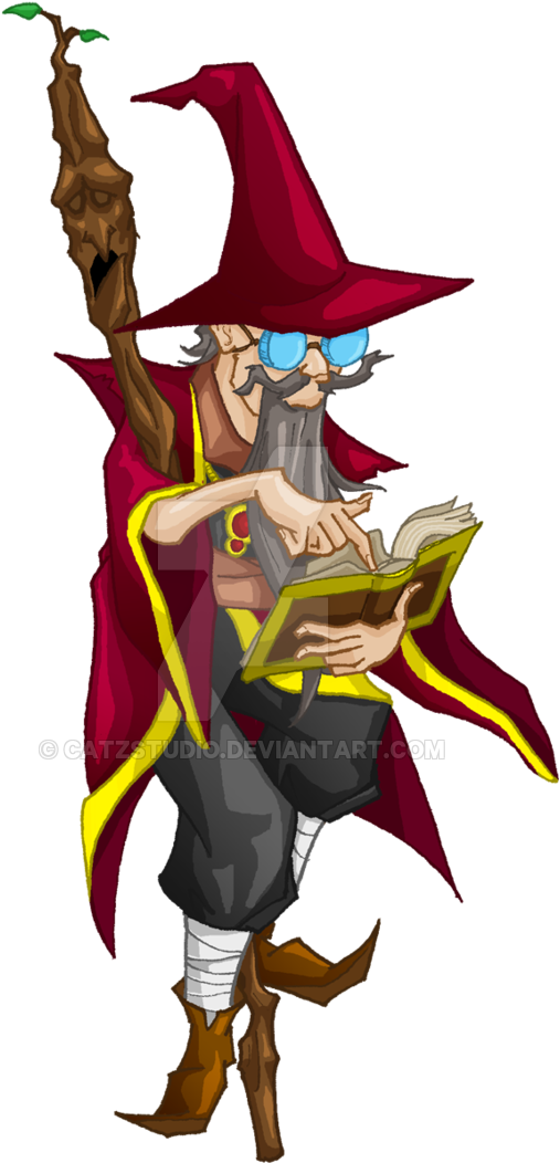 Crazy Wizard By Catzstudio - Cartoon (600x1057)