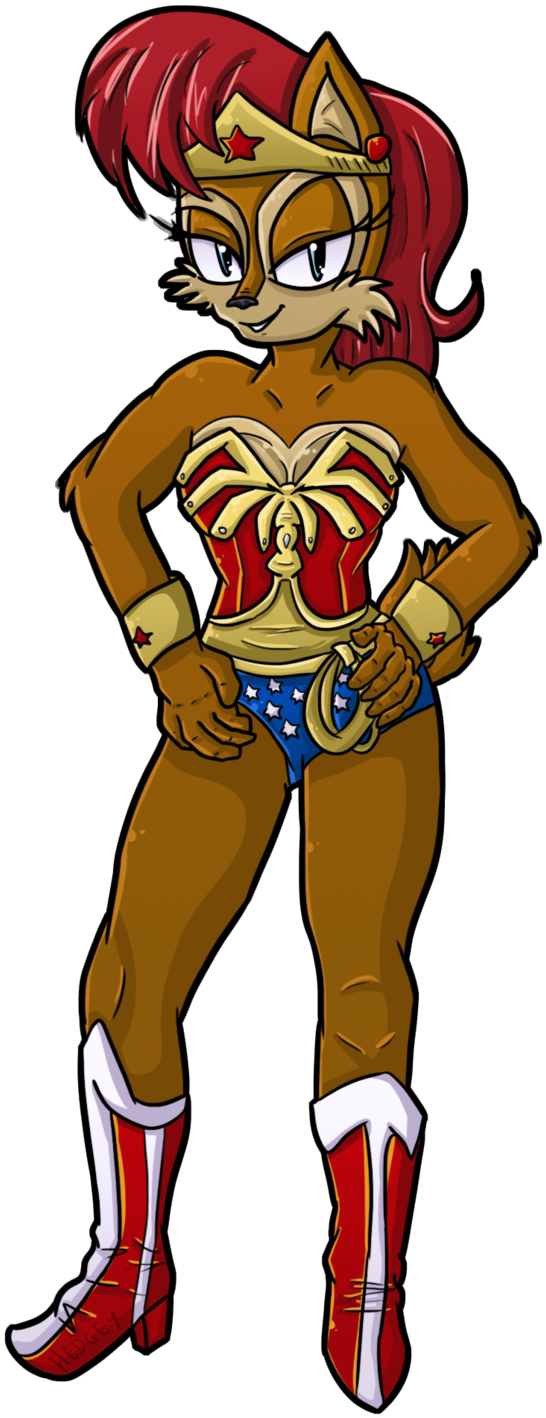 Wonder Woman Princess Sally Acorn Starfire Cartoon - Wonder Woman (600x1453)