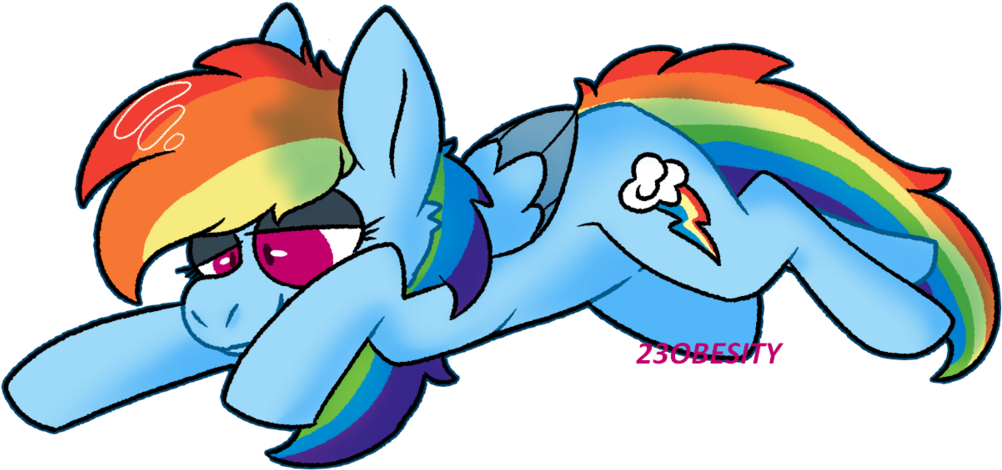 23obesity, Backwards Cutie Mark, Rainbow Dash, Safe, - Cartoon (1024x494)