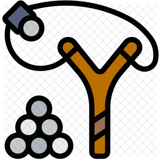 Slingshot, Angry, Bird, Game, Forest, Wildlife, Outdoor - Icon Slingshot White Png (512x512)