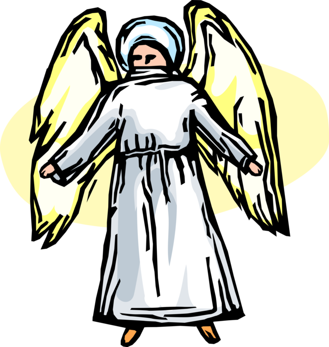Vector Illustration Of Angelic Spiritual Heavenly Angel - Vector Illustration Of Angelic Spiritual Heavenly Angel (663x700)