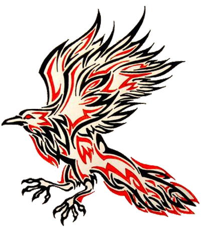 Gothic Tattoos Clipart Bird - Red-tailed Hawk (420x456)