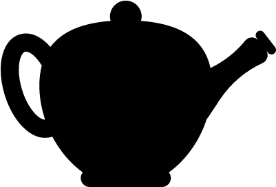 Old Teapot Vector - Teapot Silhouette (400x400)