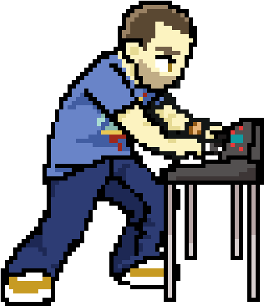 Kevin 8-bit Playing Piano Clear - Piano Clear (600x600)