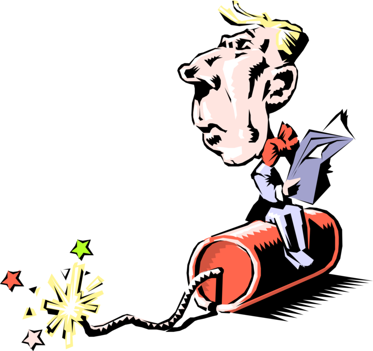 Vector Illustration Of Tnt Trinitrotoluene Dynamite - Dynamite Cartoon (743x700)