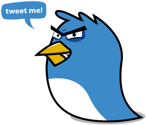 Selena Gomez, Simon Cowell, Bryan Cranston And Others - Angry Twitter Bird Png (500x449)