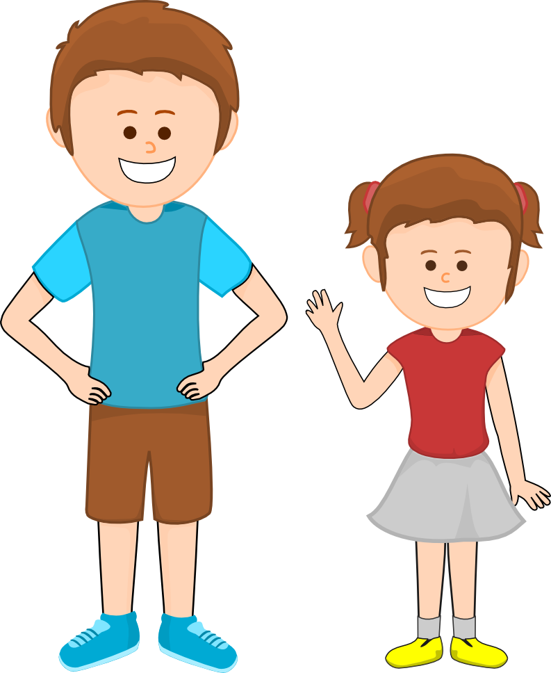 Brother cartoon. Брат и сестра мультяшные. Старший брат вектор. Дети брат и сестра. Старший брат рисунок.