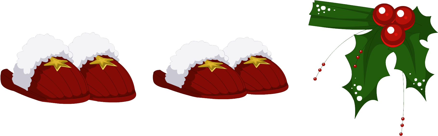 Festive Star Slippers , Festive Star Slippers (m), - Illustration (1899x633)