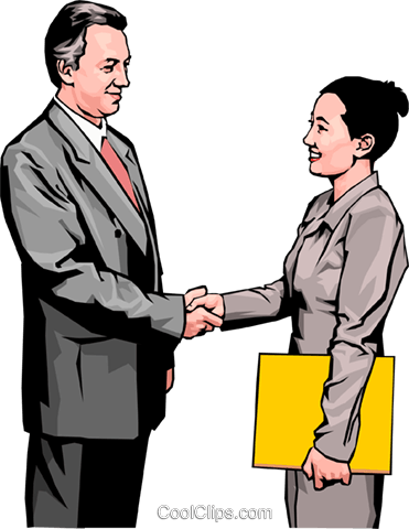 Business Greeting Stock Illustration Images - People Shaking Hands Clip Art (371x480)