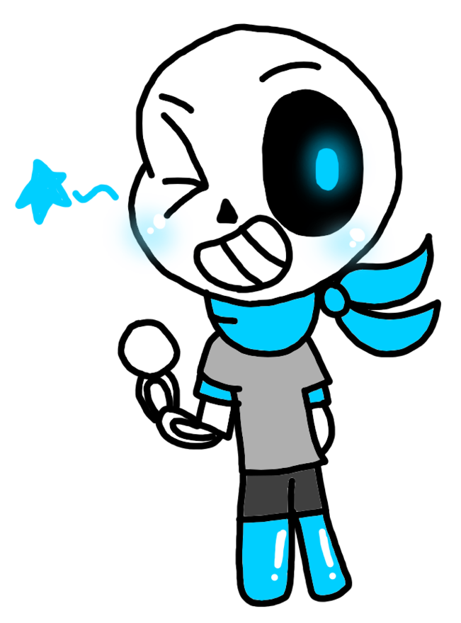 Some Crappy Drawing Of Blueberry Sans By Lalakun0123 - Cartoon (762x1048)