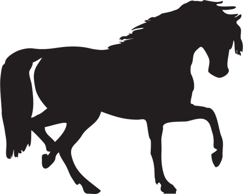 At Siluet Vektör - Horse Silhouette Clip Art (500x400)