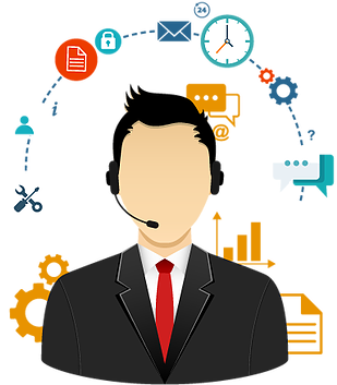 Business Clipart Marketing - Dedicated Support Icon (365x352)