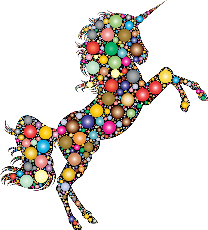 Clipart Horse - Colorful Girly Unicorn Mugs (692x766)