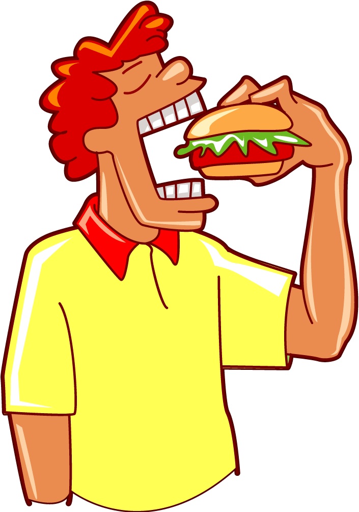 Chew Food Clipart - Eating Clip Art (705x1005)