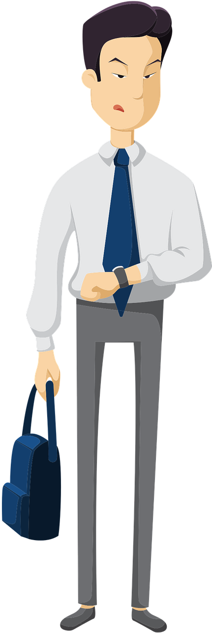 Business Man Clipart 09 - Hombre Con Maletin Animado Png (476x1280)