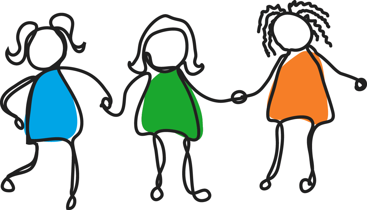 Great Parenting Skills - Girls Holding Hands Clipart.