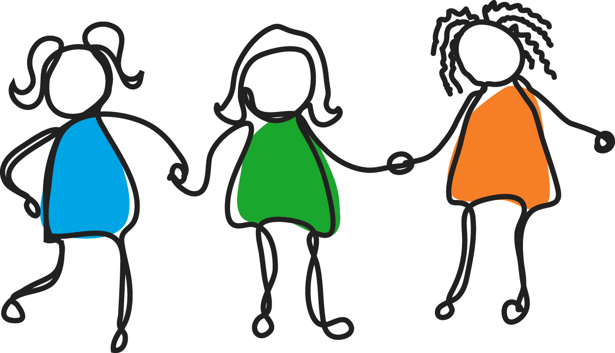 Great Parenting Skills - Girls Holding Hands Clipart (1243x713)