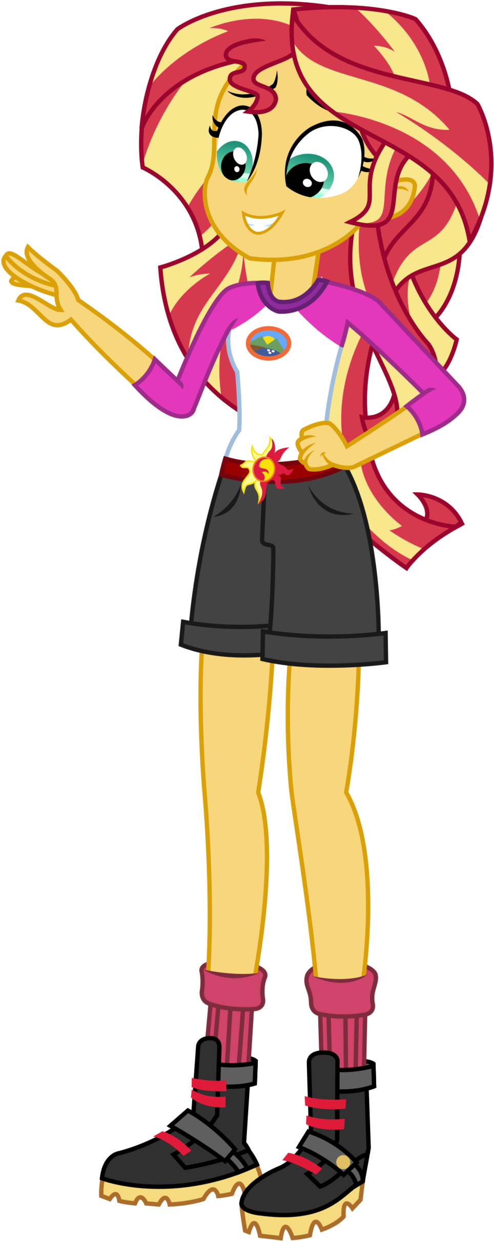 Sketchmcreations Vector - Sunset Shimmer Camp Everfree (1024x2455)
